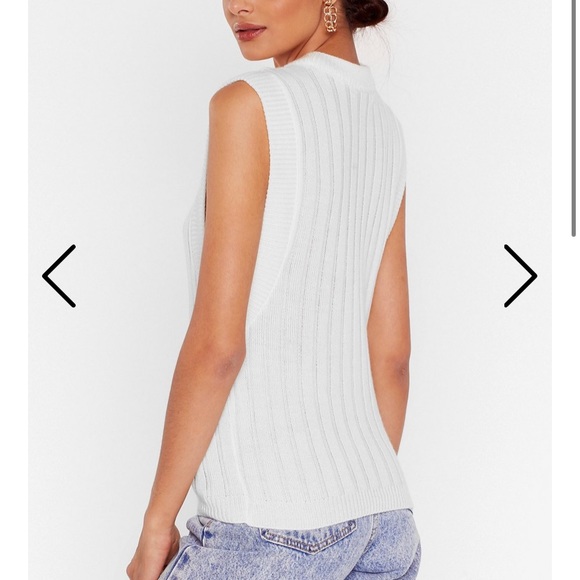 Knit Ribbed Sweater Vest Top - Picture 2 of 5